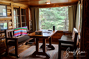 Sandy Moniz Johnny Sack Cabin Inside, Sandy Moniz Traveler / Author / Imagineer